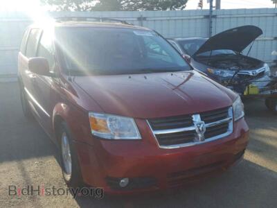 2010 Dodge CARAVAN Grand Cara, red — VIN 2D4RN5D12AR215821, Copart