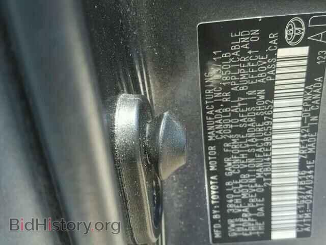 2011 TOYOTA COROLLA - VIN: 2T1BU4EE9BC597652 - Фото 10