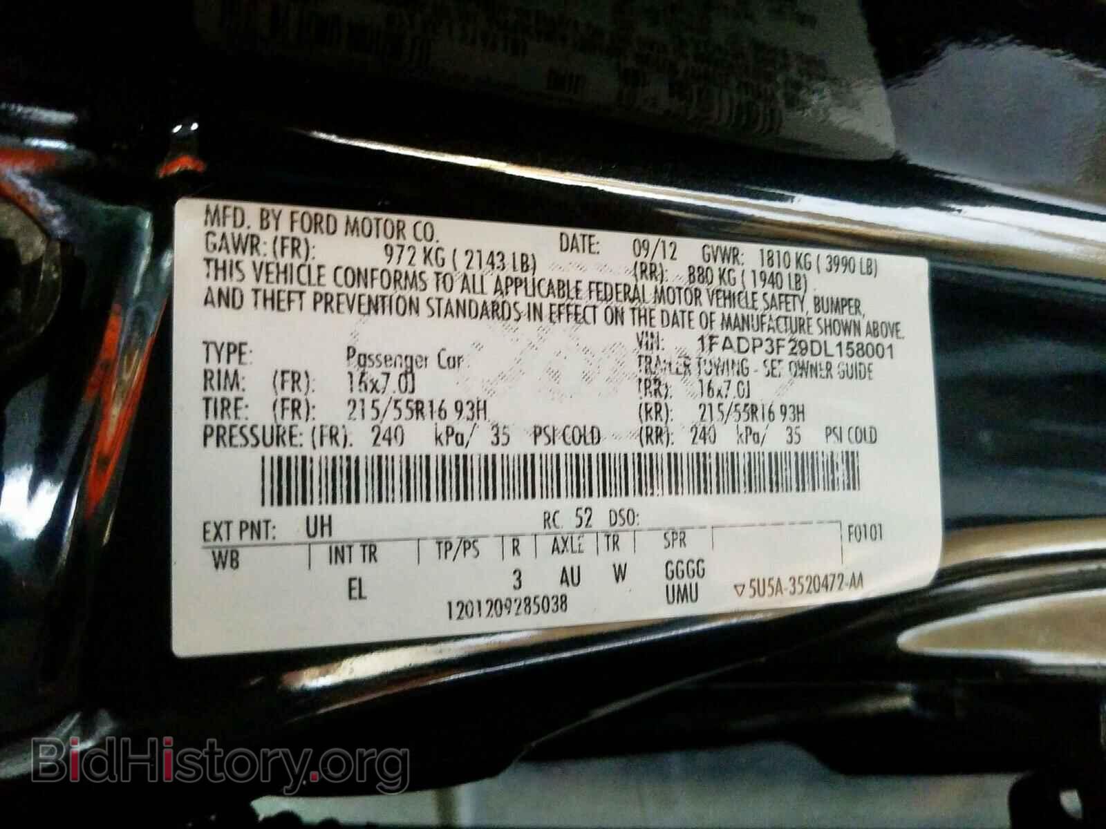 2013 FORD FOCUS SE - VIN: 1FADP3F29DL158001 - Фото 10