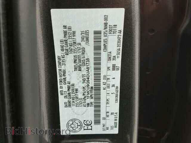 2013 FORD ESCAPE - VIN: 1FMCU9G94DUA81735 - Фото 10