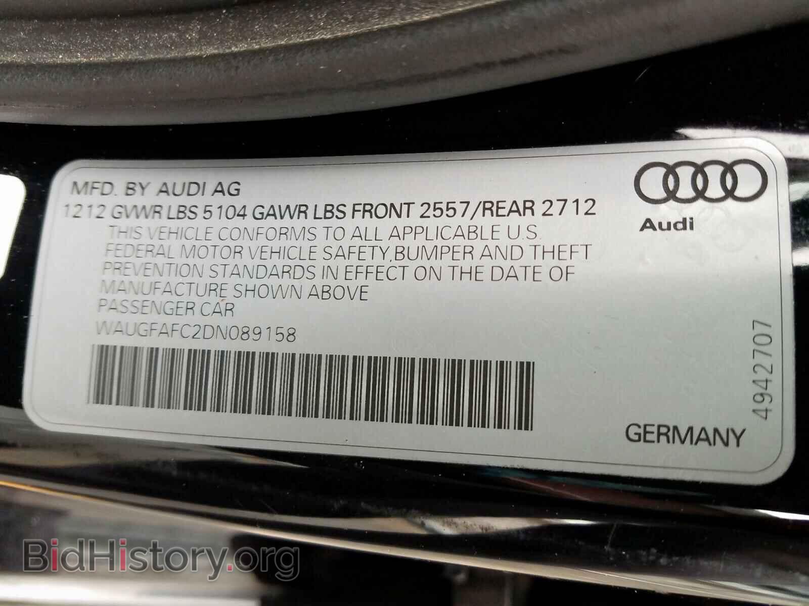 2013 AUDI A6 - VIN: WAUGFAFC2DN089158 - Photo 10