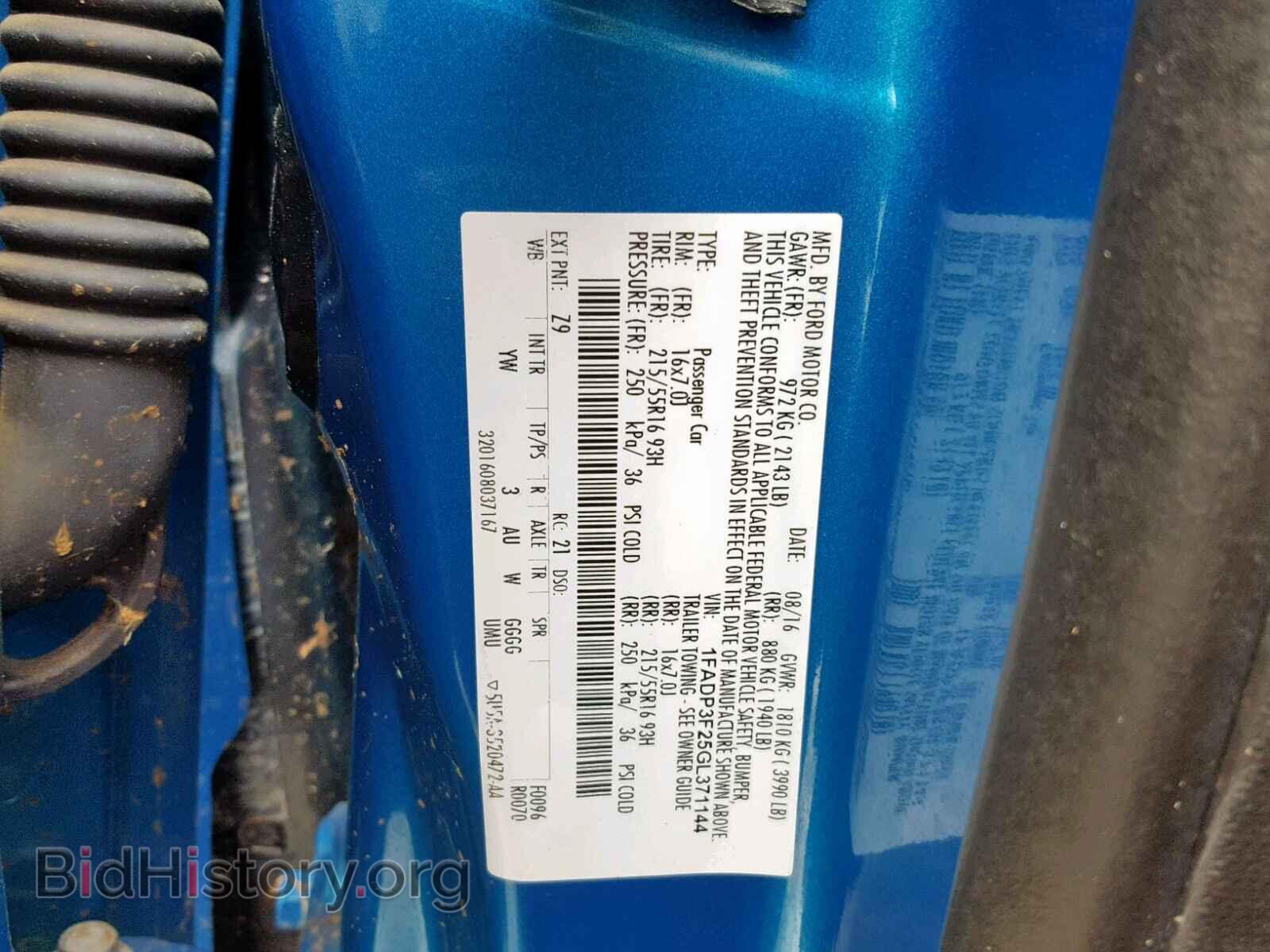 2016 FORD FOCUS SE - VIN: 1FADP3F25GL371144 - Фото 10