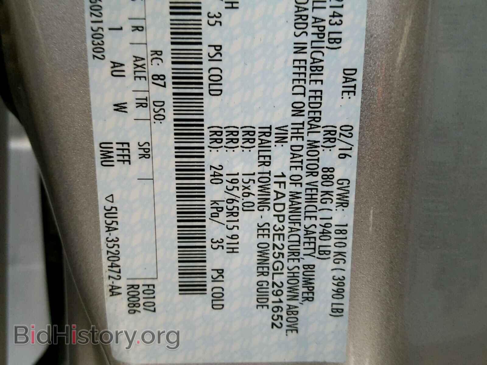 2016 FORD FOCUS - VIN: 1FADP3E25GL291652 - Photo 10