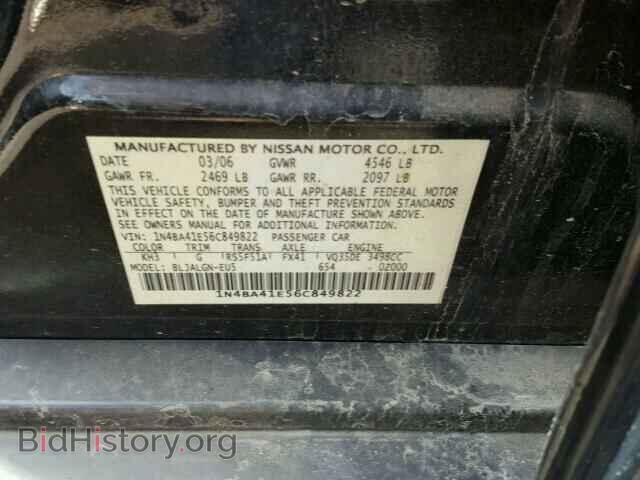 2006 NISSAN MAXIMA - VIN: 1N4BA41E56C849822 - Фото 10