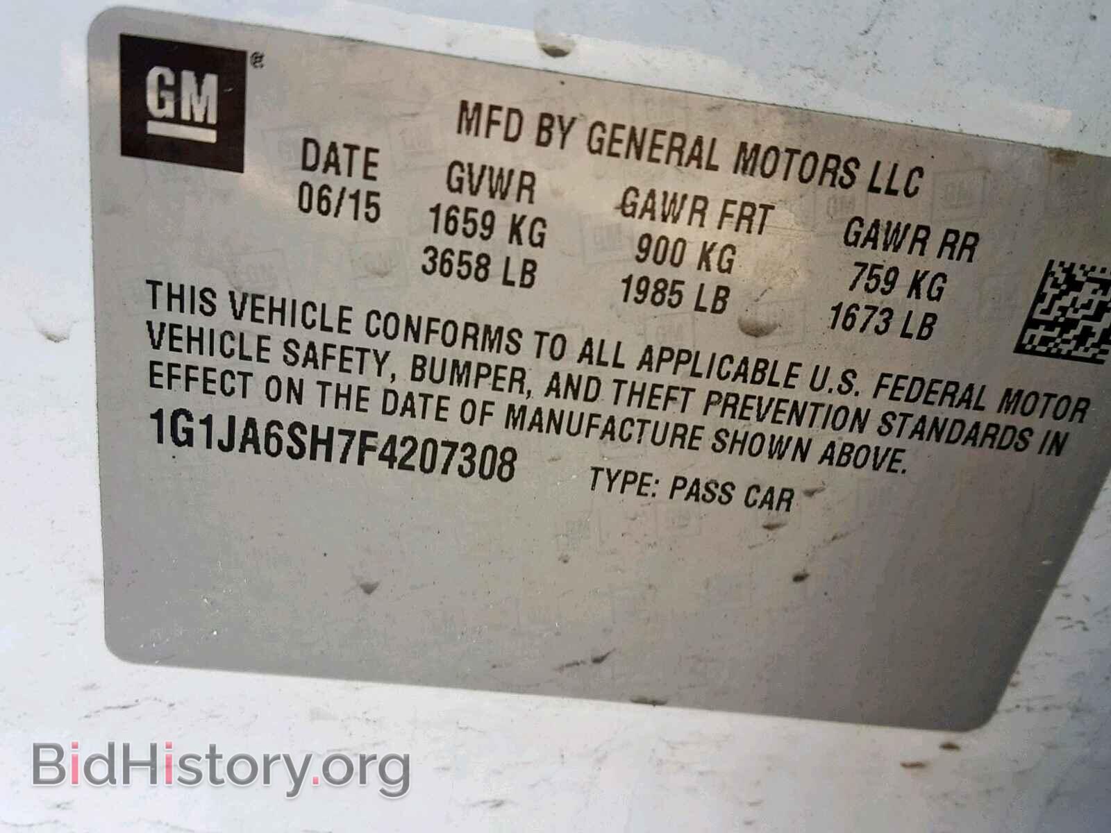 2015 CHEVROLET SONIC - VIN: 1G1JA6SH7F4207308 - Фото 10