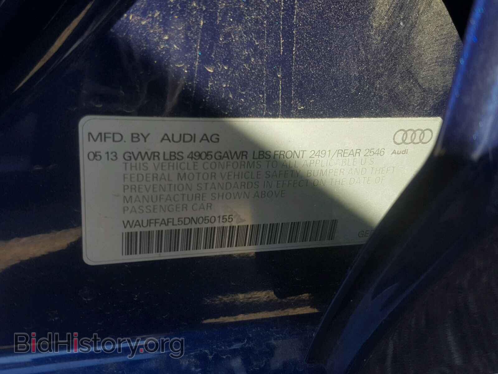 2013 AUDI A4 - VIN: WAUFFAFL5DN050155 - Фото 10