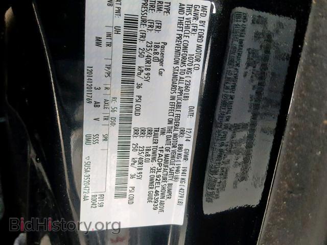 2014 FORD FOCUS - VIN: 1FADP3L92EL463939 - Фото 10