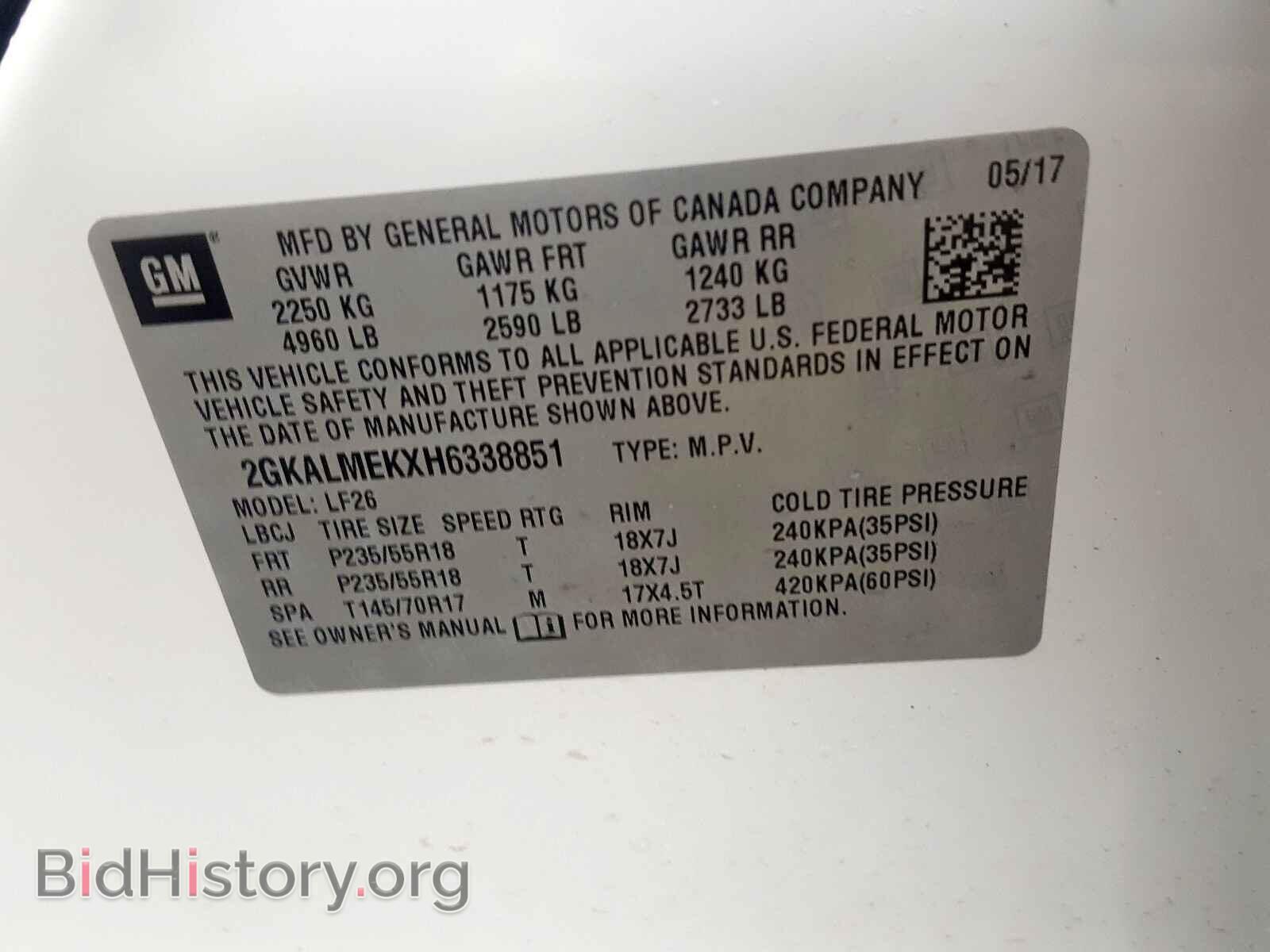 2017 GMC TERRAIN - VIN: 2GKALMEKXH6338851 - Фото 10