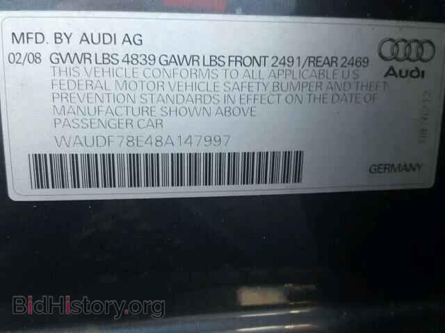 2008 AUDI A4 - VIN: WAUDF78E48A147997 - Фото 10