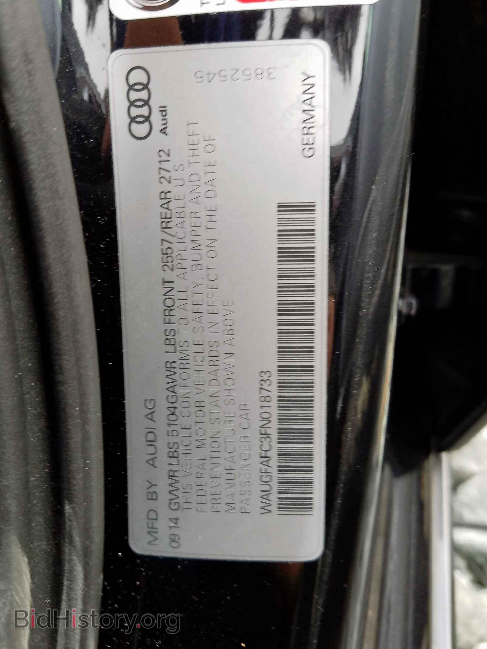 2015 AUDI A6 - VIN: WAUGFAFC3FN018733 - Фото 10