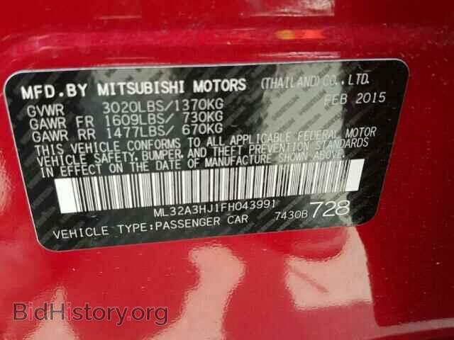 2015 MITSUBISHI MIRAGE - VIN: ML32A3HJ1FH043991 - Фото 10