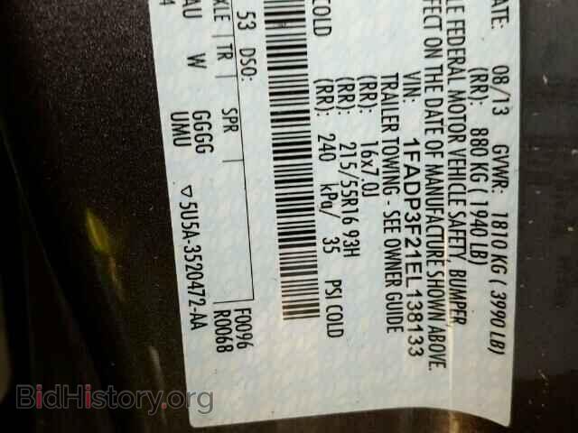 2014 FORD FOCUS - VIN: 1FADP3F21EL138133 - Photo 10