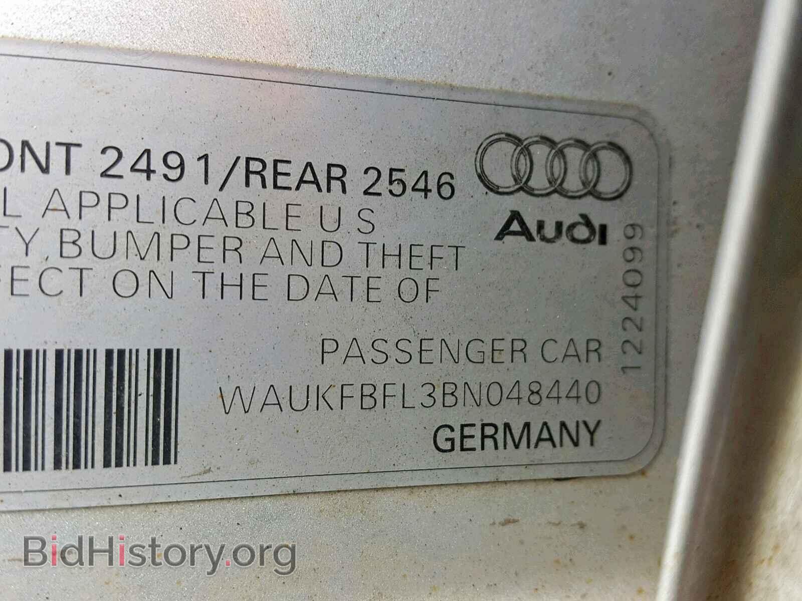 2011 AUDI A4 - VIN: WAUKFBFL3BN048440 - Фото 10