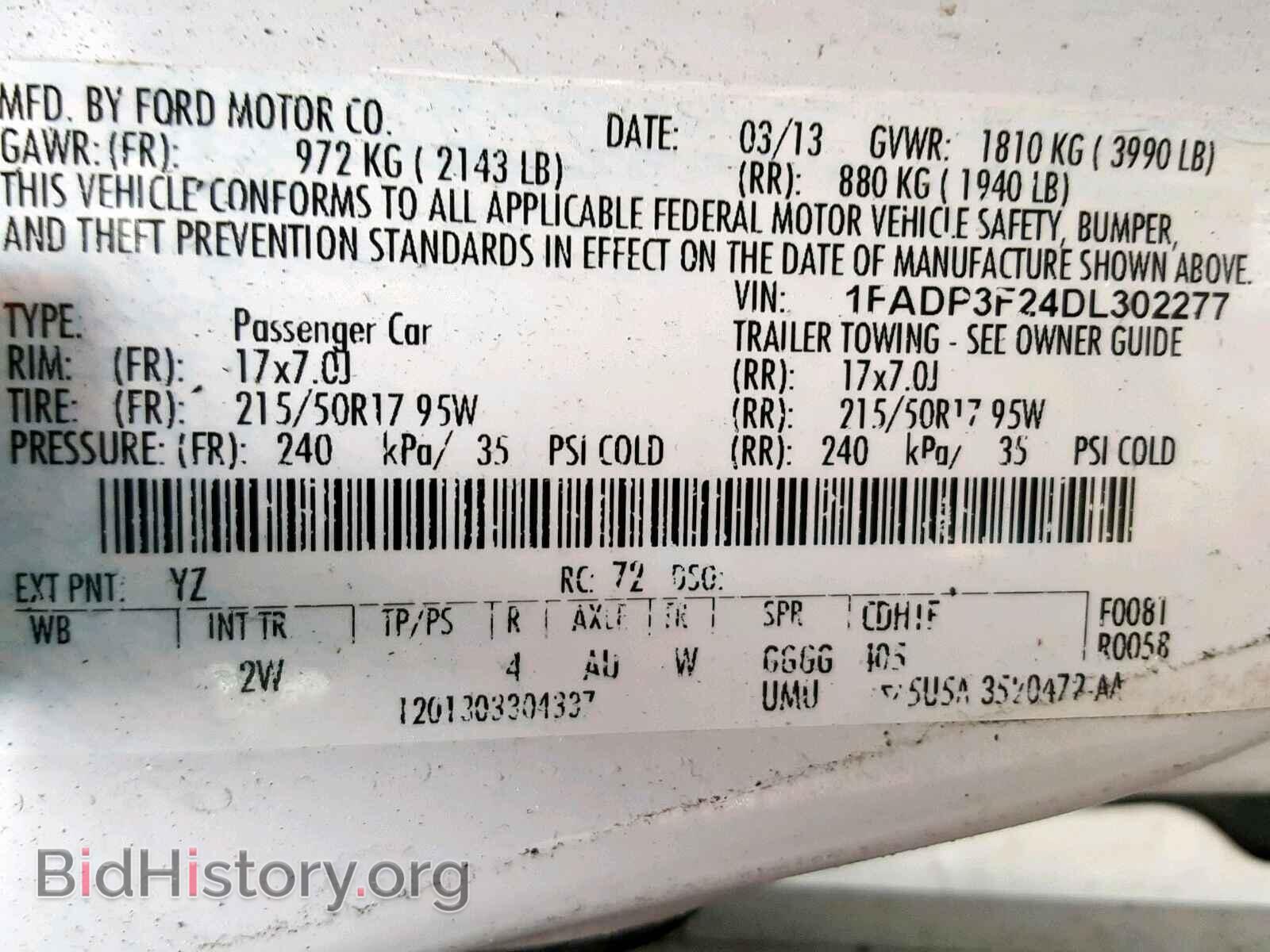 2013 FORD FOCUS SE - VIN: 1FADP3F24DL302277 - Фото 10
