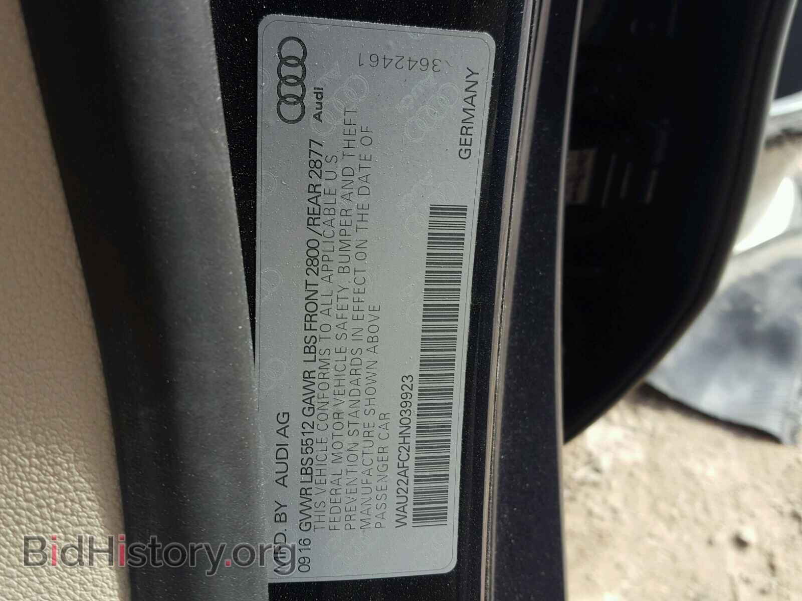 2017 AUDI A7 - VIN: WAU22AFC2HN039923 - Фото 10