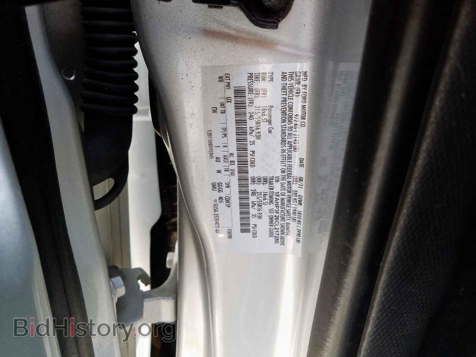 2012 FORD FOCUS - VIN: 1FAHP3F26CL217280 - Photo 10