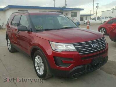 2016 Ford EXPLORER, красный — VIN 1FM5K7B85GGB52154, Copart