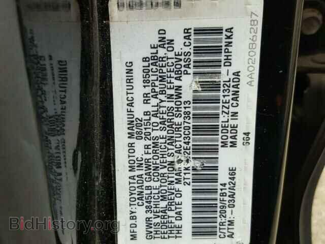 2003 TOYOTA COROLLA - VIN: 2T1KR32E43C073813 - Фото 10