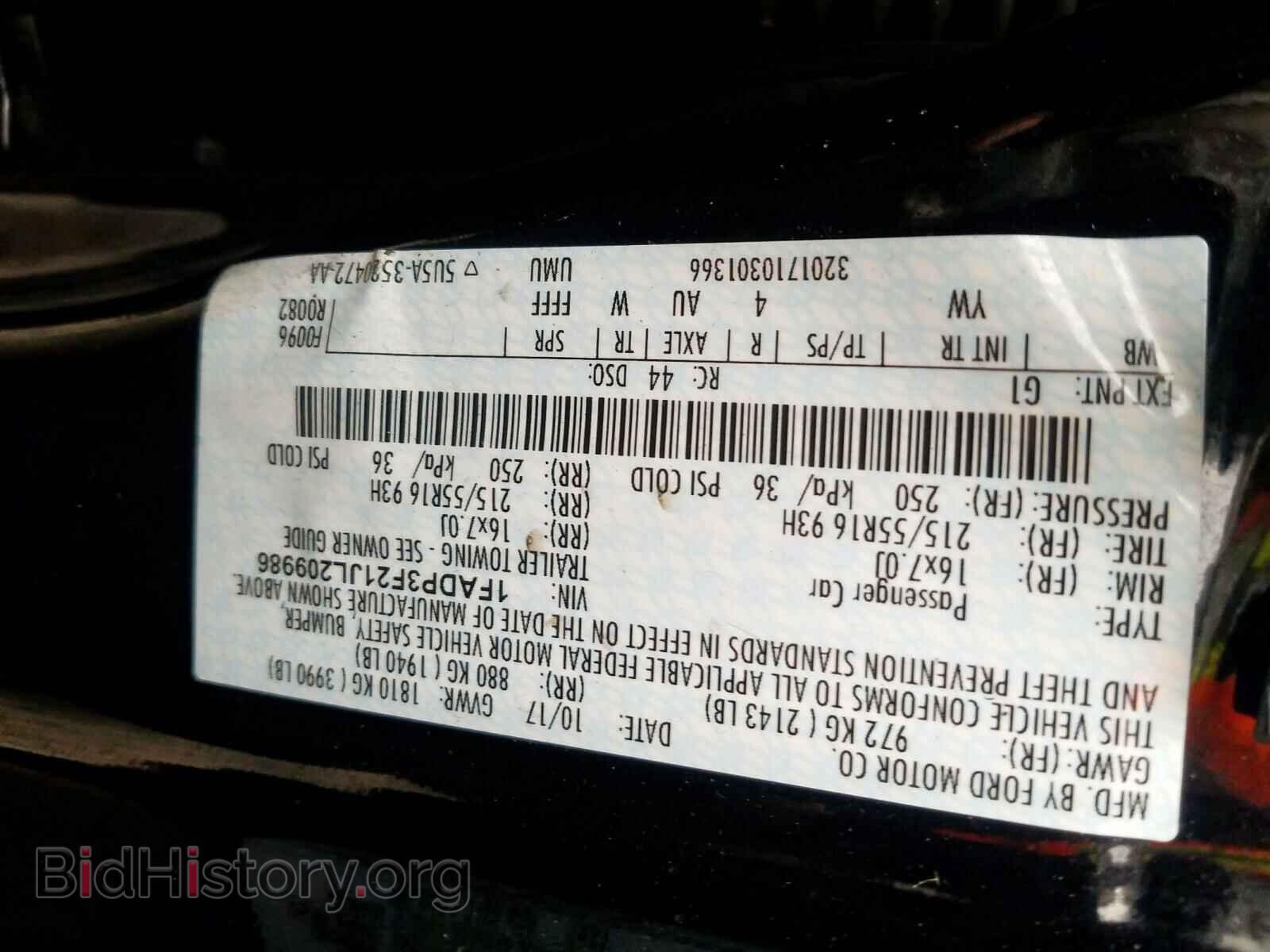 2018 FORD FOCUS - VIN: 1FADP3F21JL209986 - Фото 10