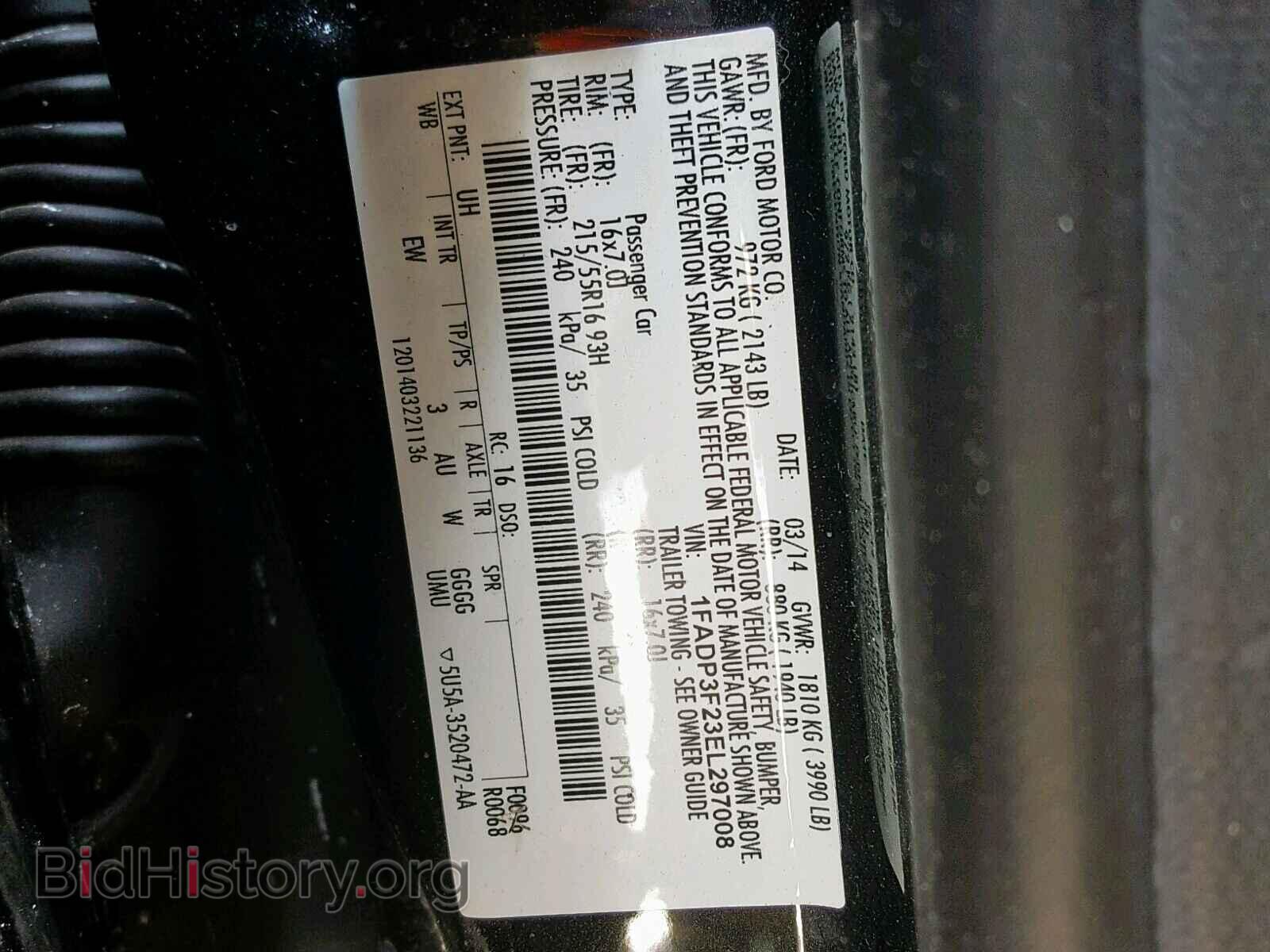2014 FORD FOCUS SE - VIN: 1FADP3F23EL297008 - Фото 10