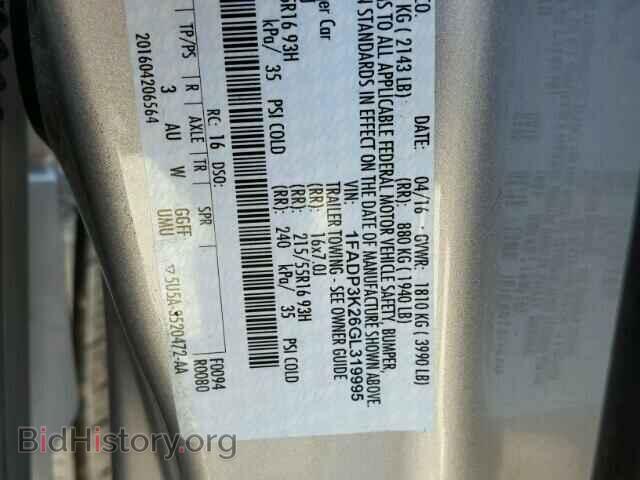 2016 FORD FOCUS - VIN: 1FADP3K26GL319995 - Photo 10