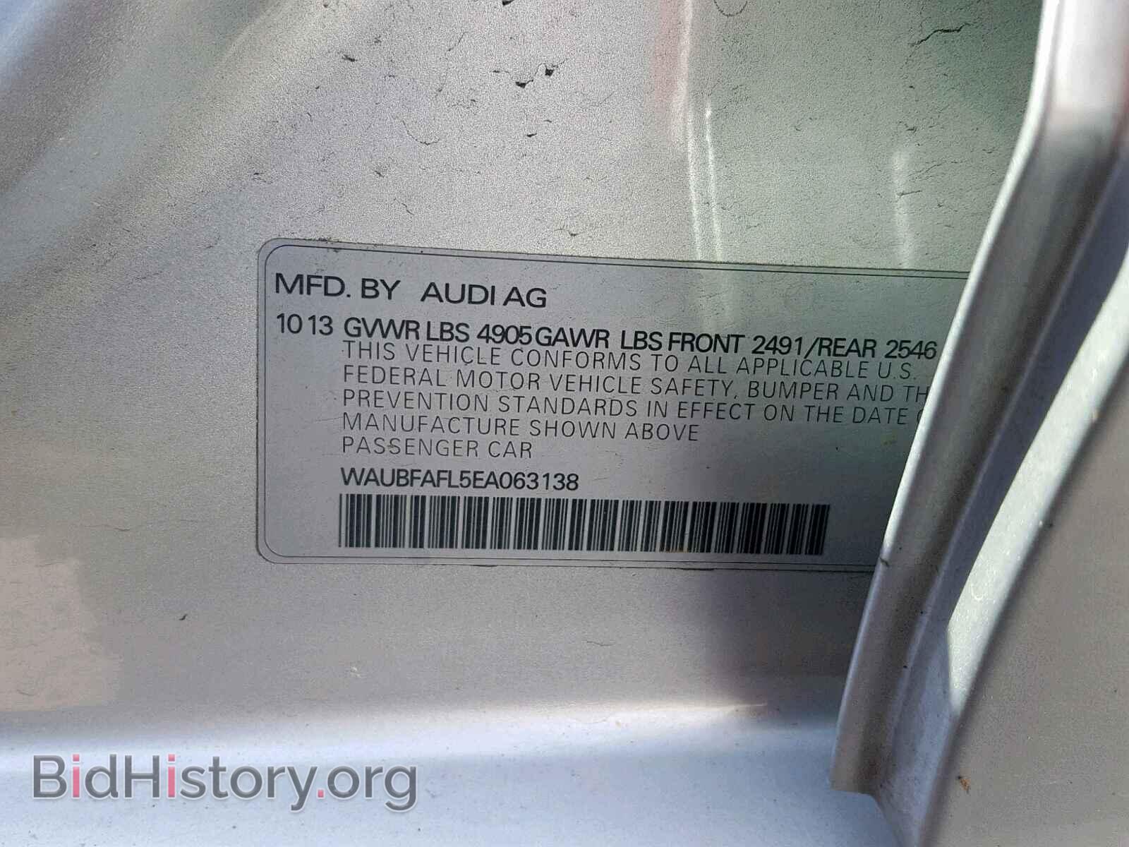 2014 AUDI A4 - VIN: WAUBFAFL5EA063138 - Фото 10
