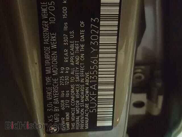 2006 BMW X5 - VIN: 5UXFA13556LY30273 - Фото 10