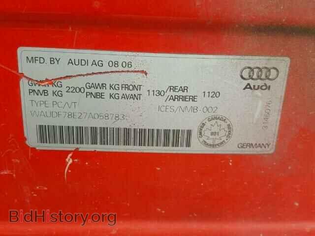2007 AUDI A4 - VIN: WAUDF78E27A058783 - Фото 10