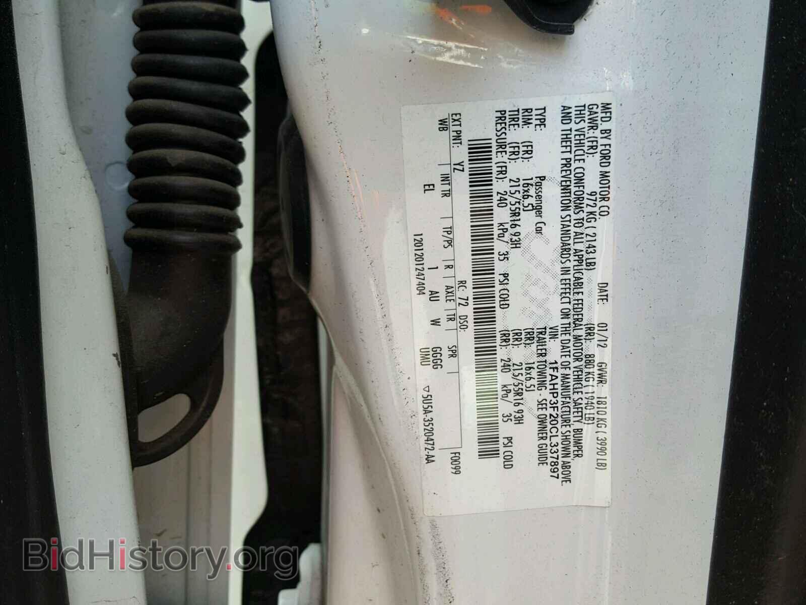 2012 FORD FOCUS - VIN: 1FAHP3F20CL337897 - Photo 10