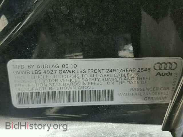 2010 AUDI A4 - VIN: WAUFFAFL7AN066952 - Фото 10