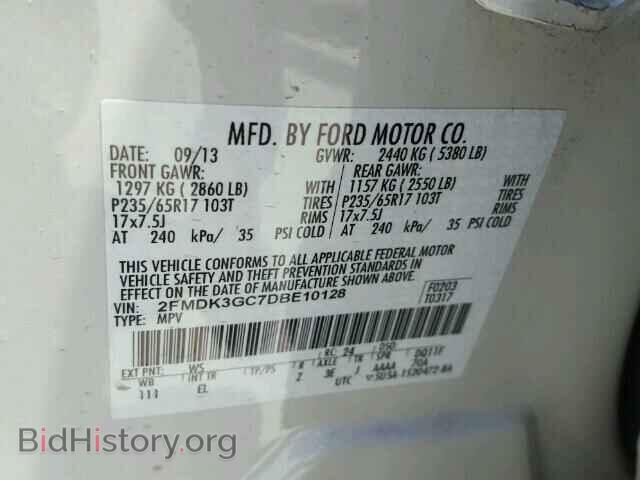 2013 FORD EDGE - VIN: 2FMDK3GC7DBE10128 - Photo 10