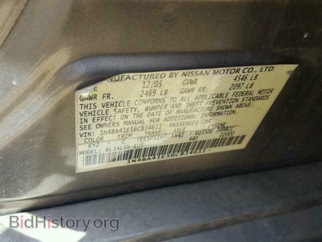 2006 NISSAN MAXIMA - VIN: 1N4BA41E56C834611 - Фото 10