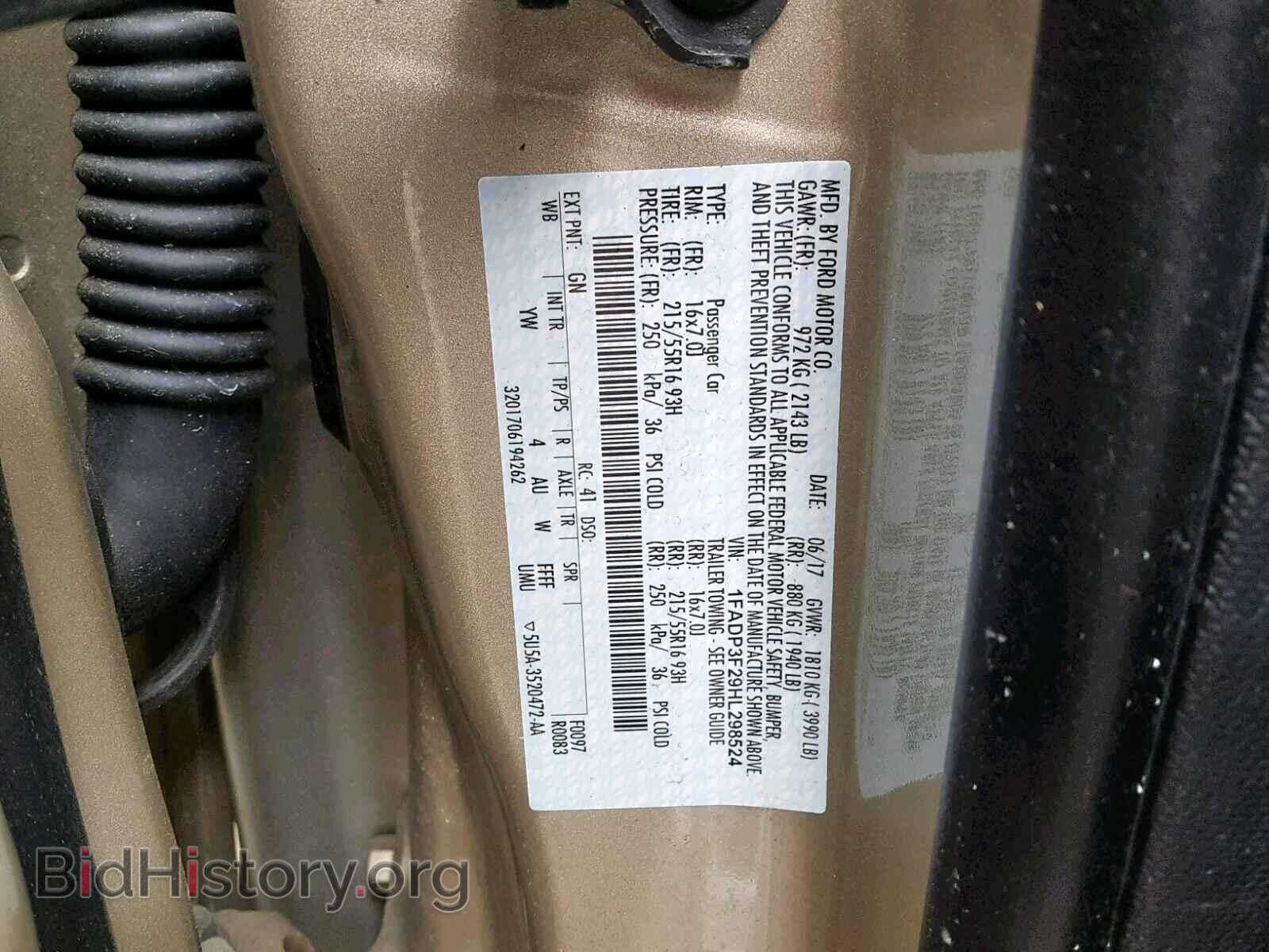 2017 FORD FOCUS SE - VIN: 1FADP3F29HL298524 - Фото 10