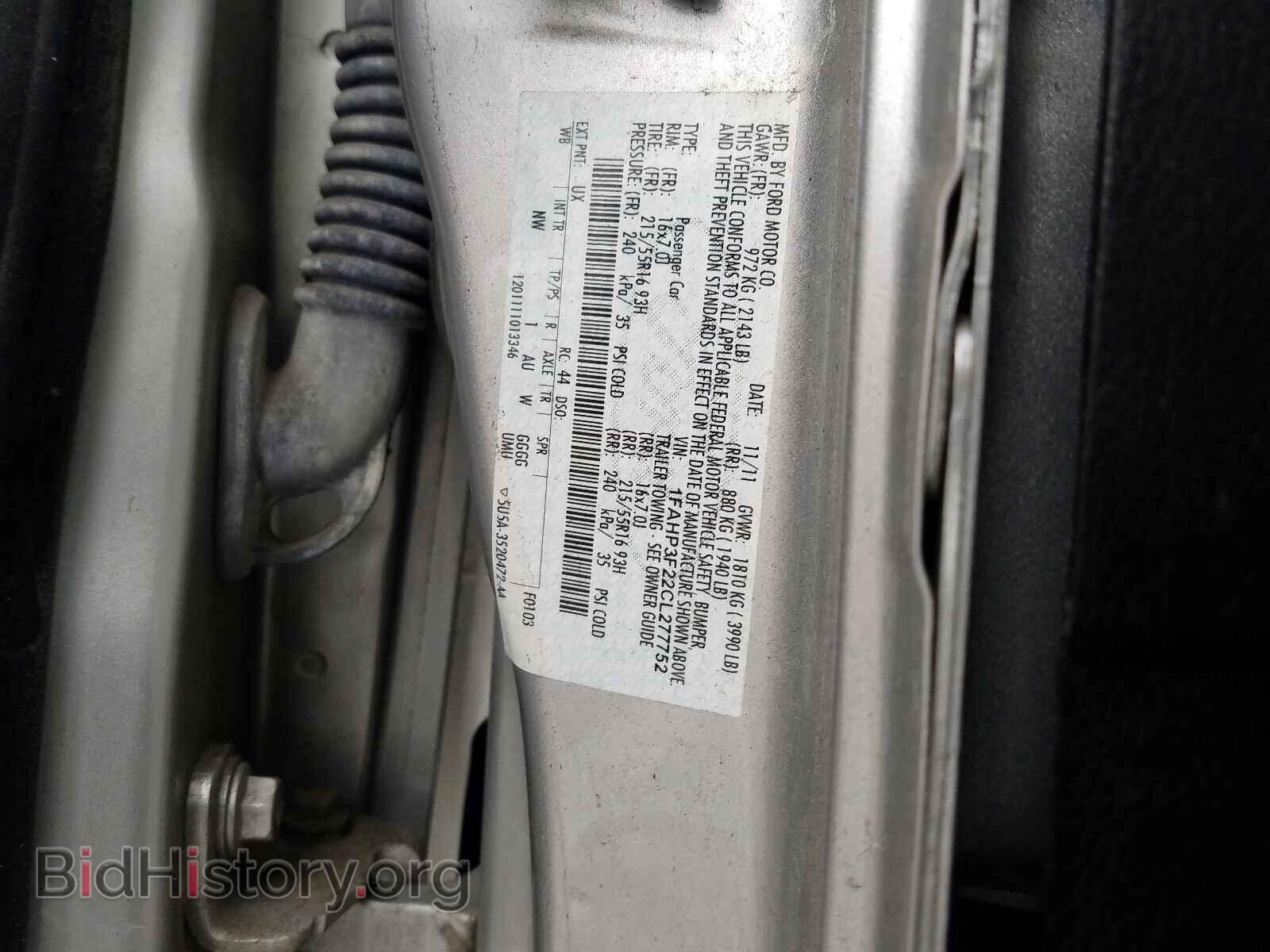2012 FORD FOCUS - VIN: 1FAHP3F22CL277752 - Photo 10