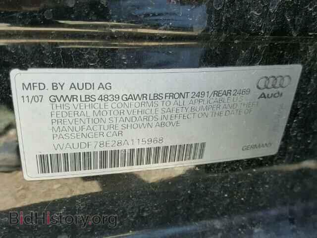 2008 AUDI A4 - VIN: WAUDF78E28A115968 - Фото 10