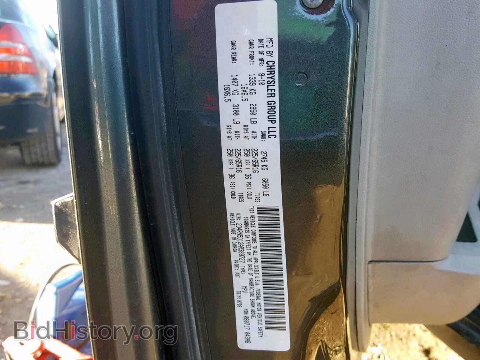 2010 DODGE GRAND CARA - VIN: 2D4RN5D12AR389727 - Фото 10