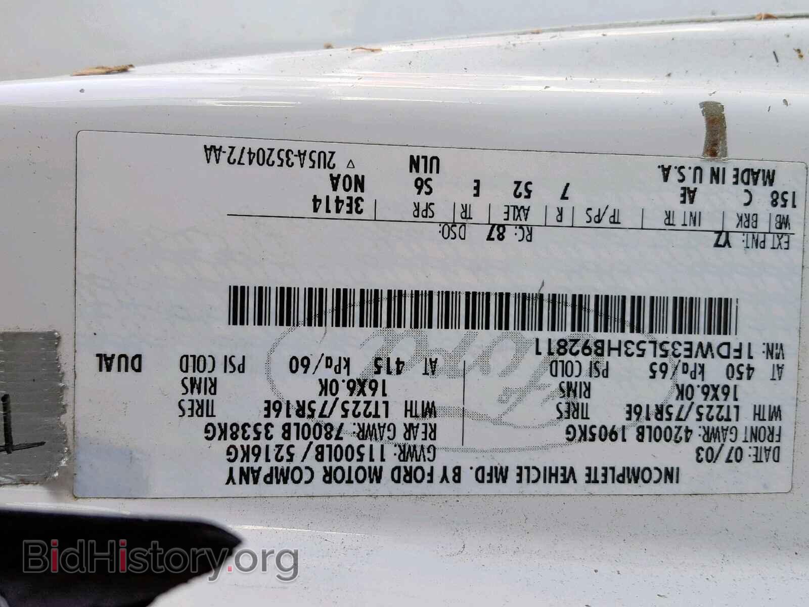 2003 FORD ECONOLINE - VIN: 1FDWE35L53HB92811 - Photo 10