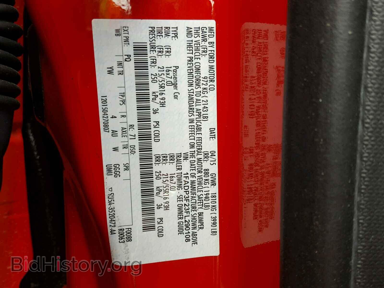 2015 FORD FOCUS - VIN: 1FADP3F23FL290108 - Photo 10