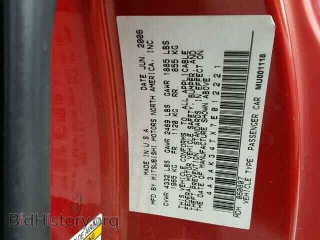 2007 MITSUBISHI ECLIPSE - VIN: 4A3AK34TX7E012221 - Photo 10
