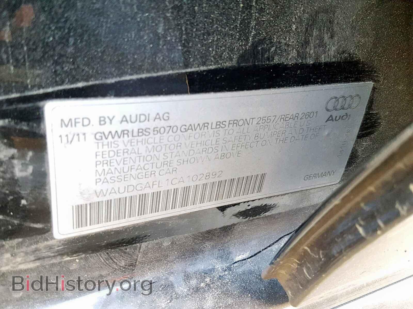 2012 AUDI S4/RS4 - VIN: WAUDGAFL1CA102892 - Фото 10