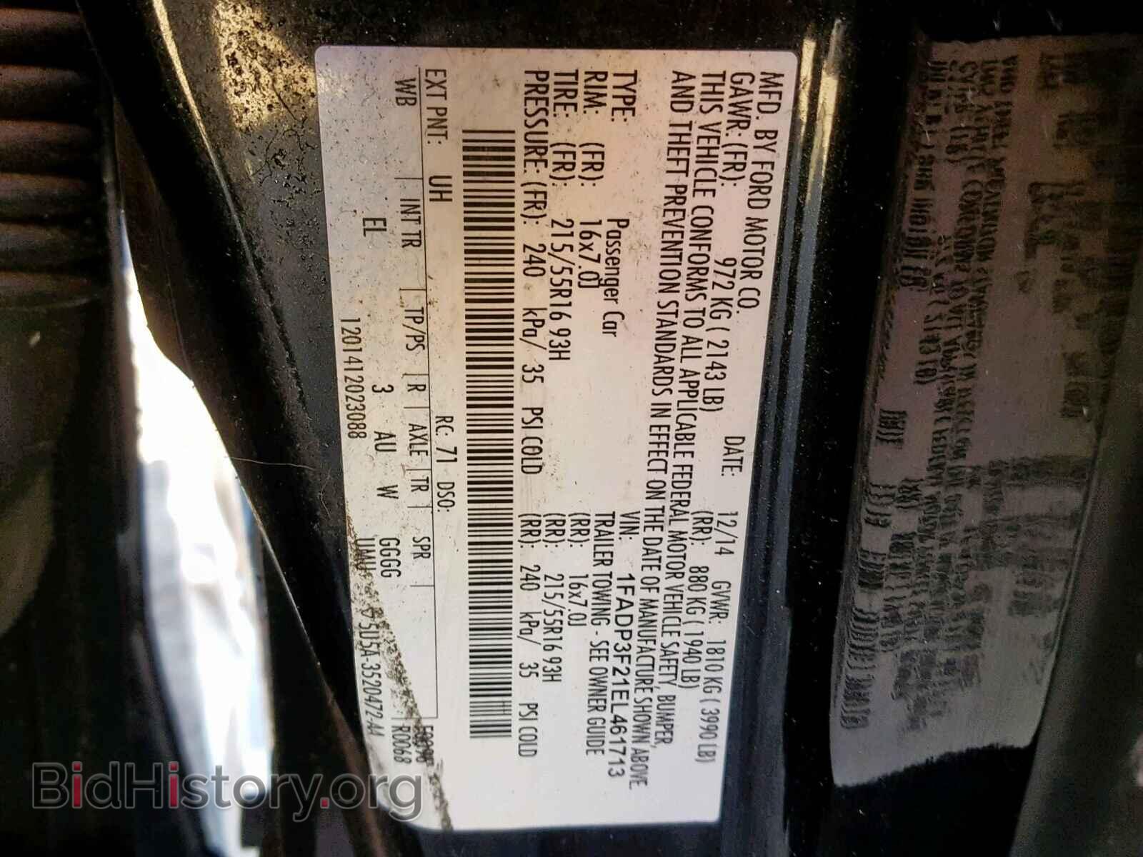 2014 FORD FOCUS SE - VIN: 1FADP3F21EL461713 - Фото 10