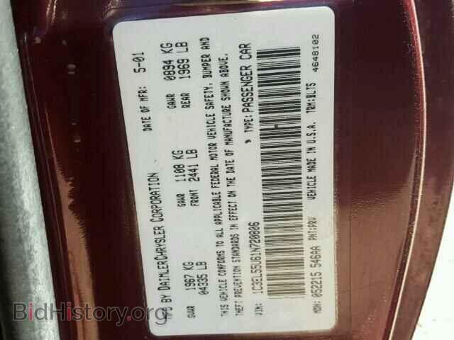 2001 CHRYSLER SEBRING - VIN: 1C3EL55U61N720806 - Фото 10