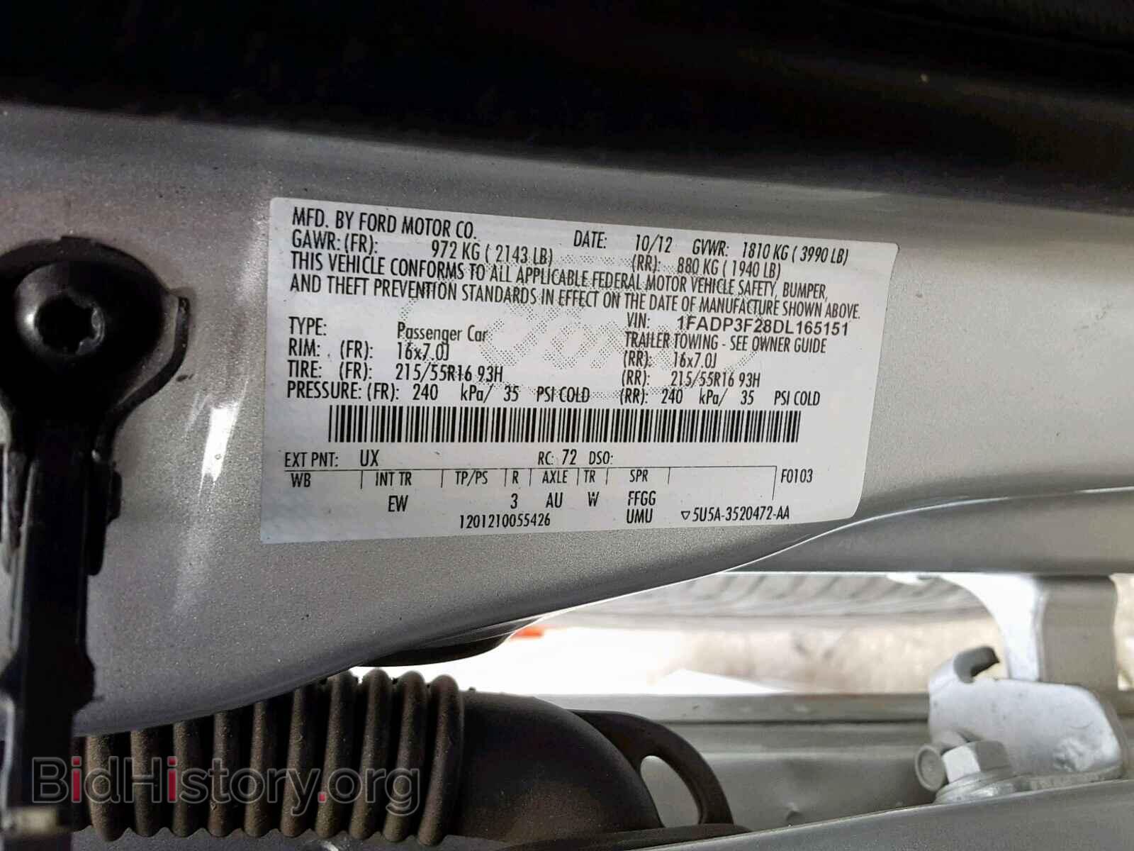 2013 FORD FOCUS SE - VIN: 1FADP3F28DL165151 - Фото 10