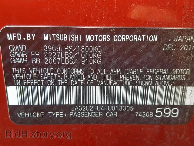 2015 MITSUBISHI LANCER - VIN: JA32U2FU4FU013305 - Фото 10