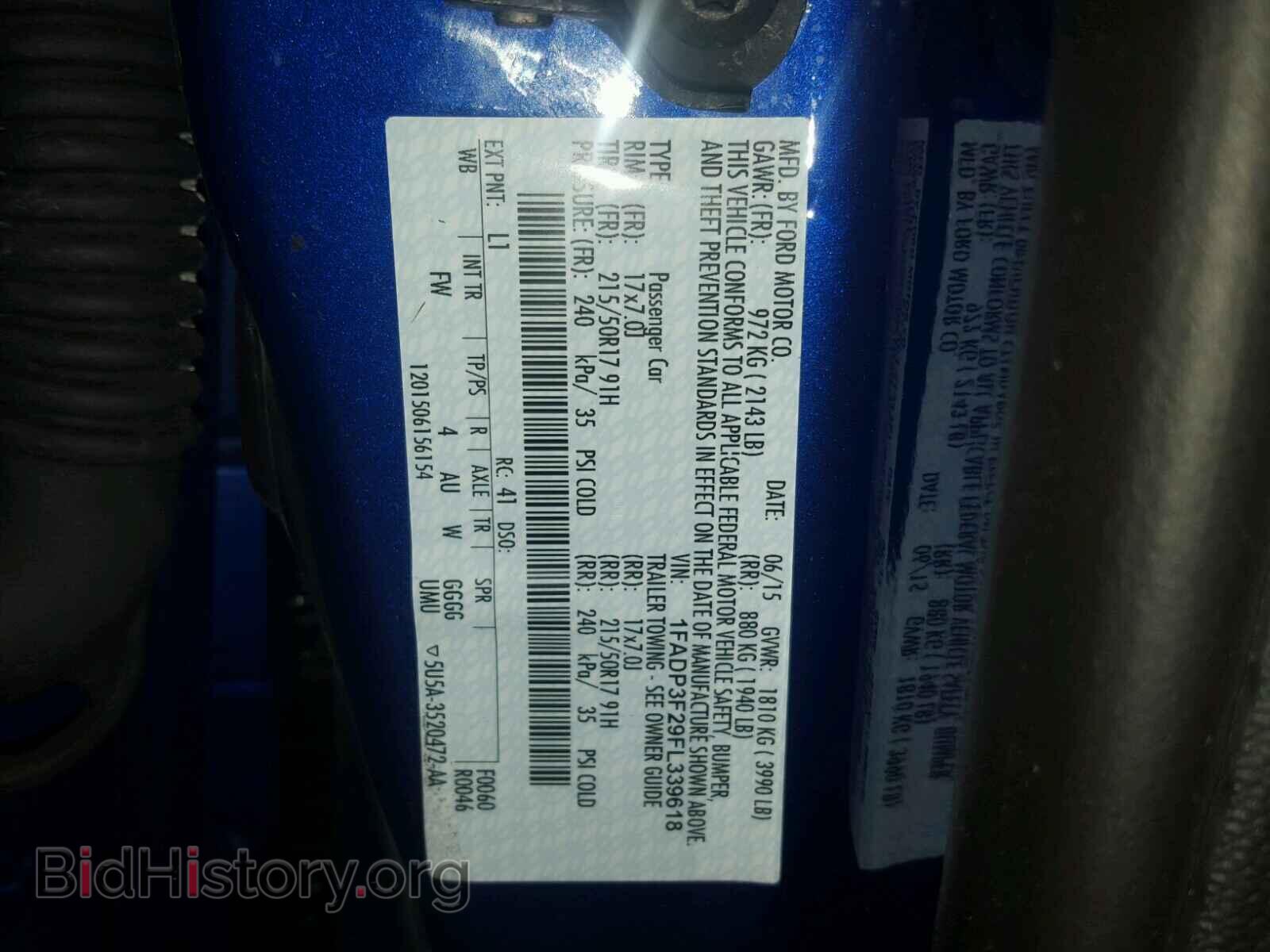 2015 FORD FOCUS - VIN: 1FADP3F29FL339618 - Фото 10