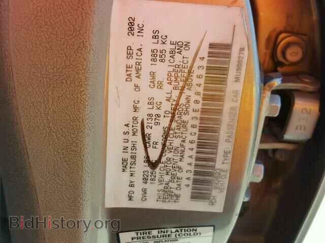 2003 MITSUBISHI GALANT - VIN: 4A3AA46G63E084634 - Фото 10