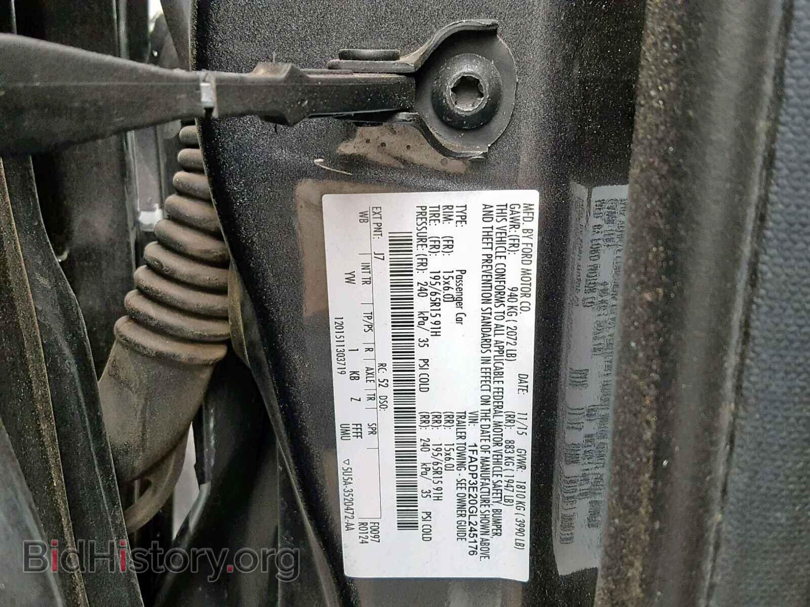 2016 FORD FOCUS - VIN: 1FADP3E20GL245176 - Photo 10