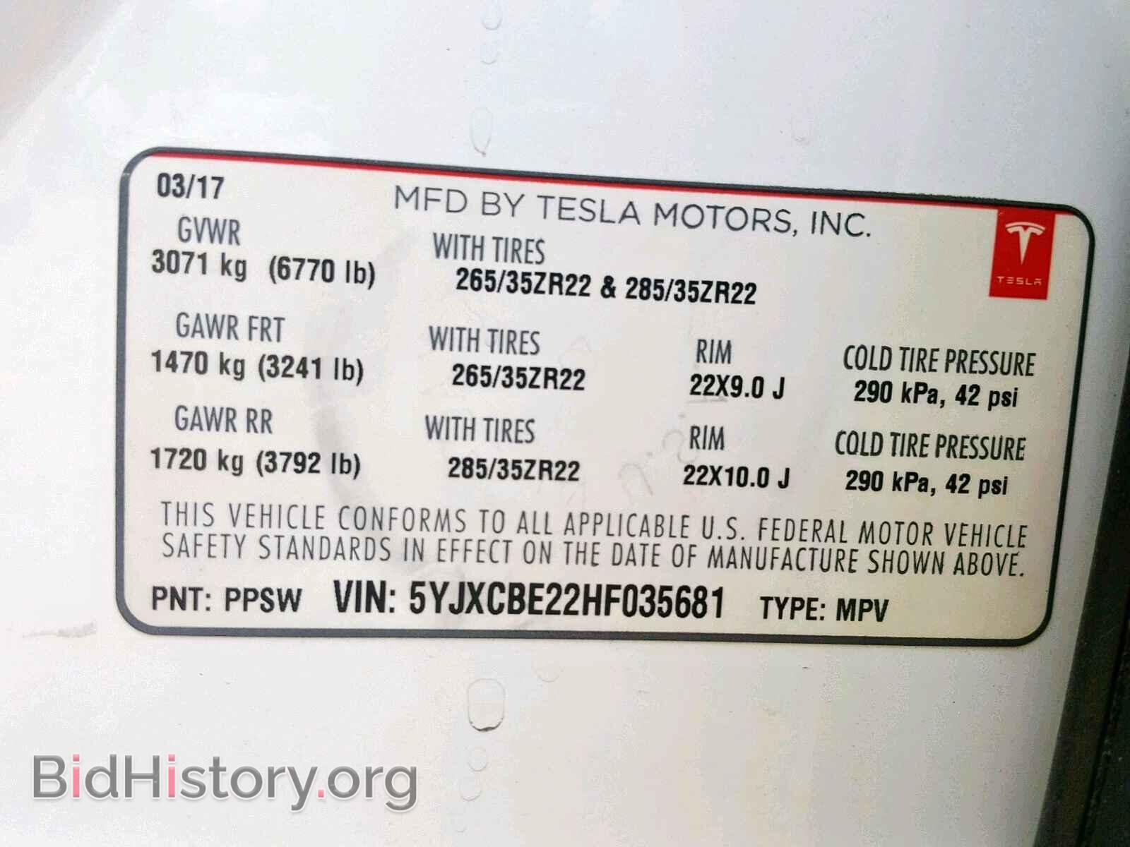 2017 TESLA MODEL X - VIN: 5YJXCBE22HF035681 - Photo 10