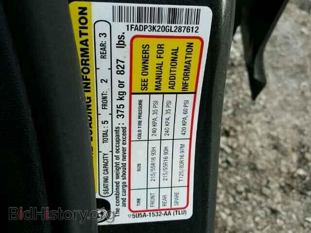 2016 FORD FOCUS - VIN: 1FADP3K20GL287612 - Photo 10