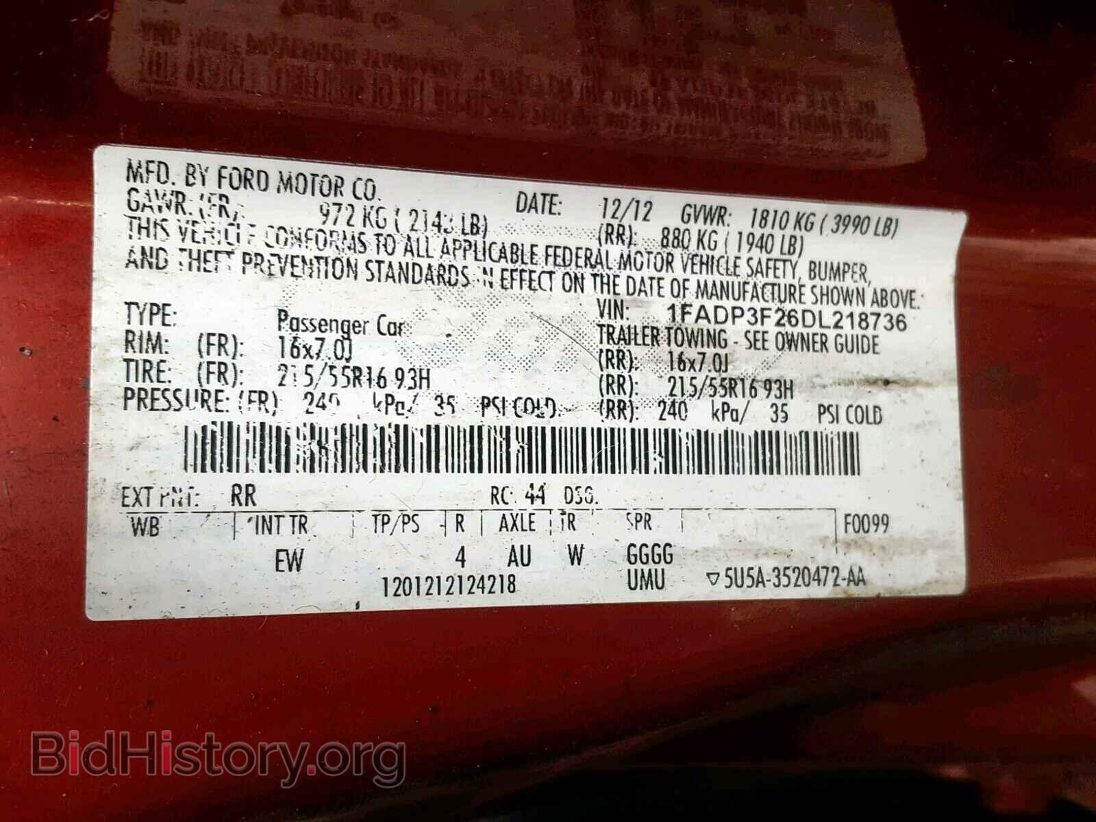 2013 FORD FOCUS SE - VIN: 1FADP3F26DL218736 - Фото 10